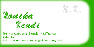 monika kendi business card
